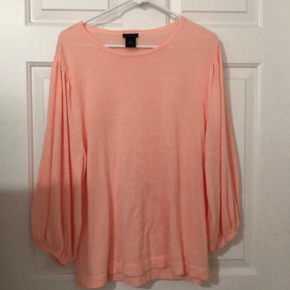 ANN Taylor top peach XL long sleeve